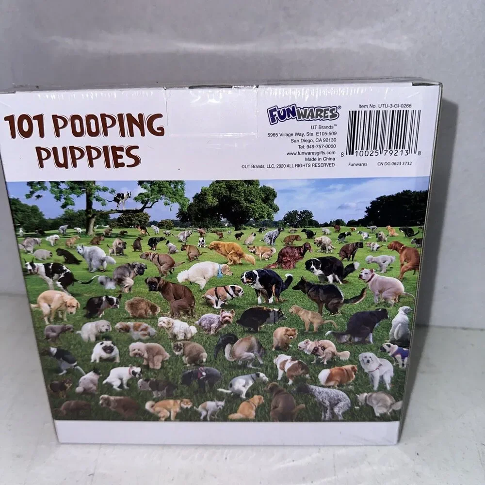 101 Pooping Puppies 1000 Pc Puzzle Funny Sealed Dog Puppy Jigsaw Gag Gift